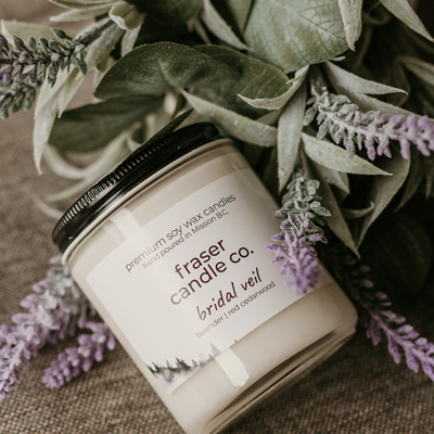 soy wax candles in Vancouver hand poured into an 8oz glass jar